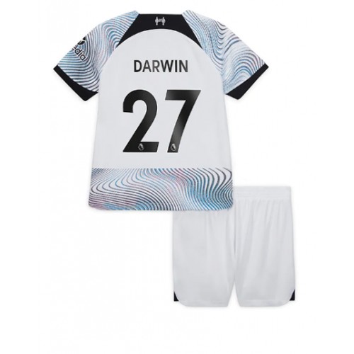 Fotbalové Dres Liverpool Darwin Nunez #27 Dětské Venkovní 2022-23 Krátký Rukáv (+ trenýrky)